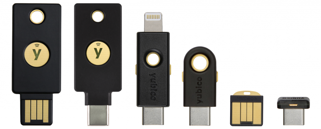 YubiKey kulcsok